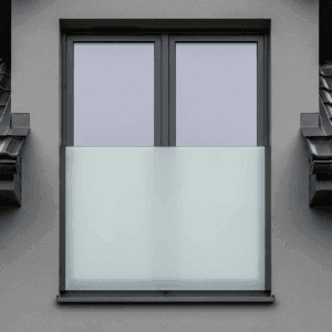 balkon francuski szklany do ramy okiennej szkło mleczne czarny