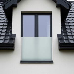 balkon francuski szklany do ramy okiennej szkło mleczne szlif