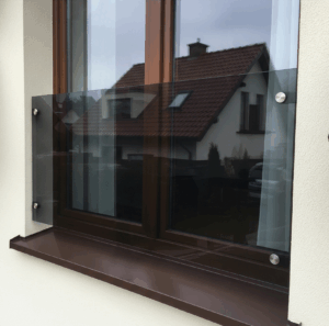 balkon francuski szklany podtynkowy ZETKA czarny grafitowy