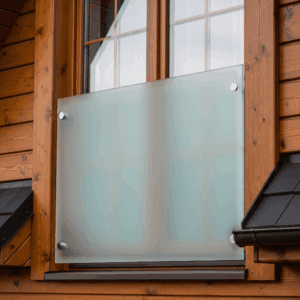 balkon francuski szklany podtynkowy ZETKA szlif mleczny