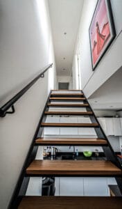 poręcz schodowa okrągla loft czarny