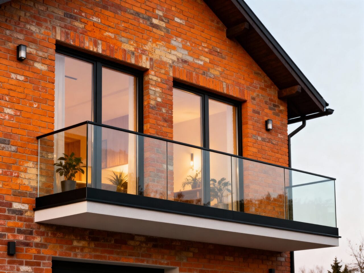 Balustrada całoszklana na listwie