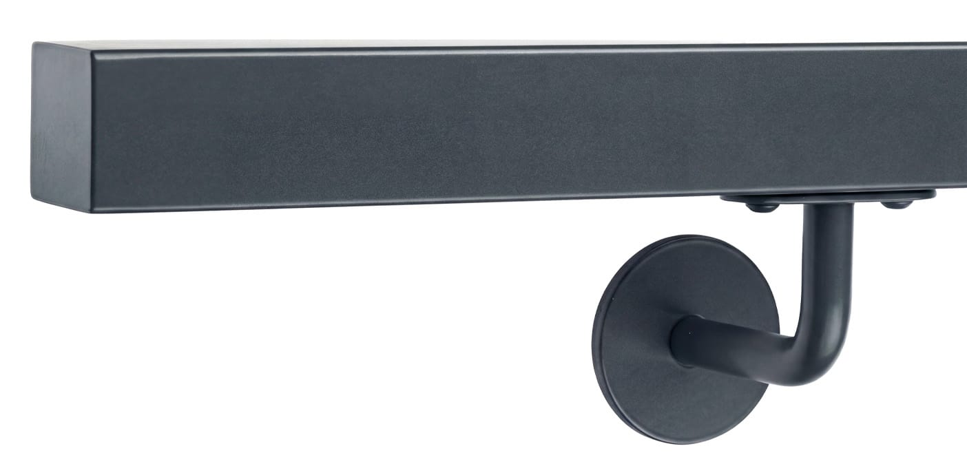 poręcz schodowa kwadratowa lakierowana antracytowa ral 7016-2