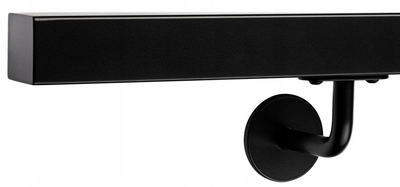 poręcz schodowa kwadratowa lakierowana czarna ral 9005-2