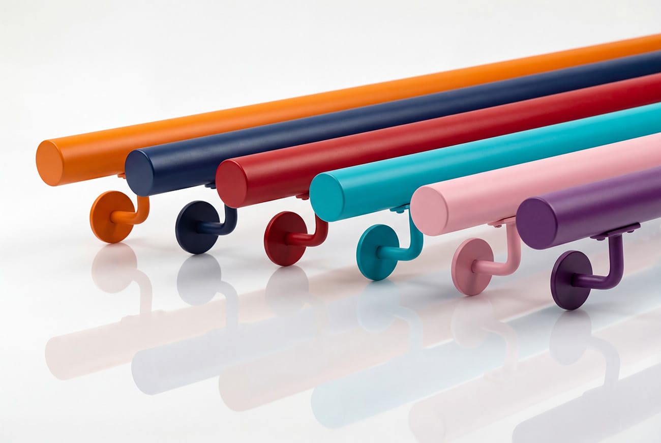 poręcz schodowa malowana proszkowo, paleta RAL