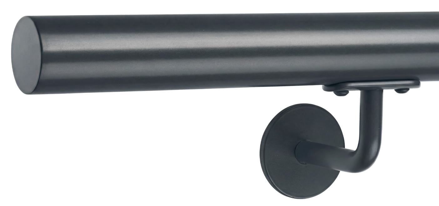 poręcz schodowa okrągła lakierowana antracytowa ral 7016-4