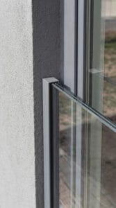 balkon francuski natynkowy na profilach szkło bezbarwne, antracyt