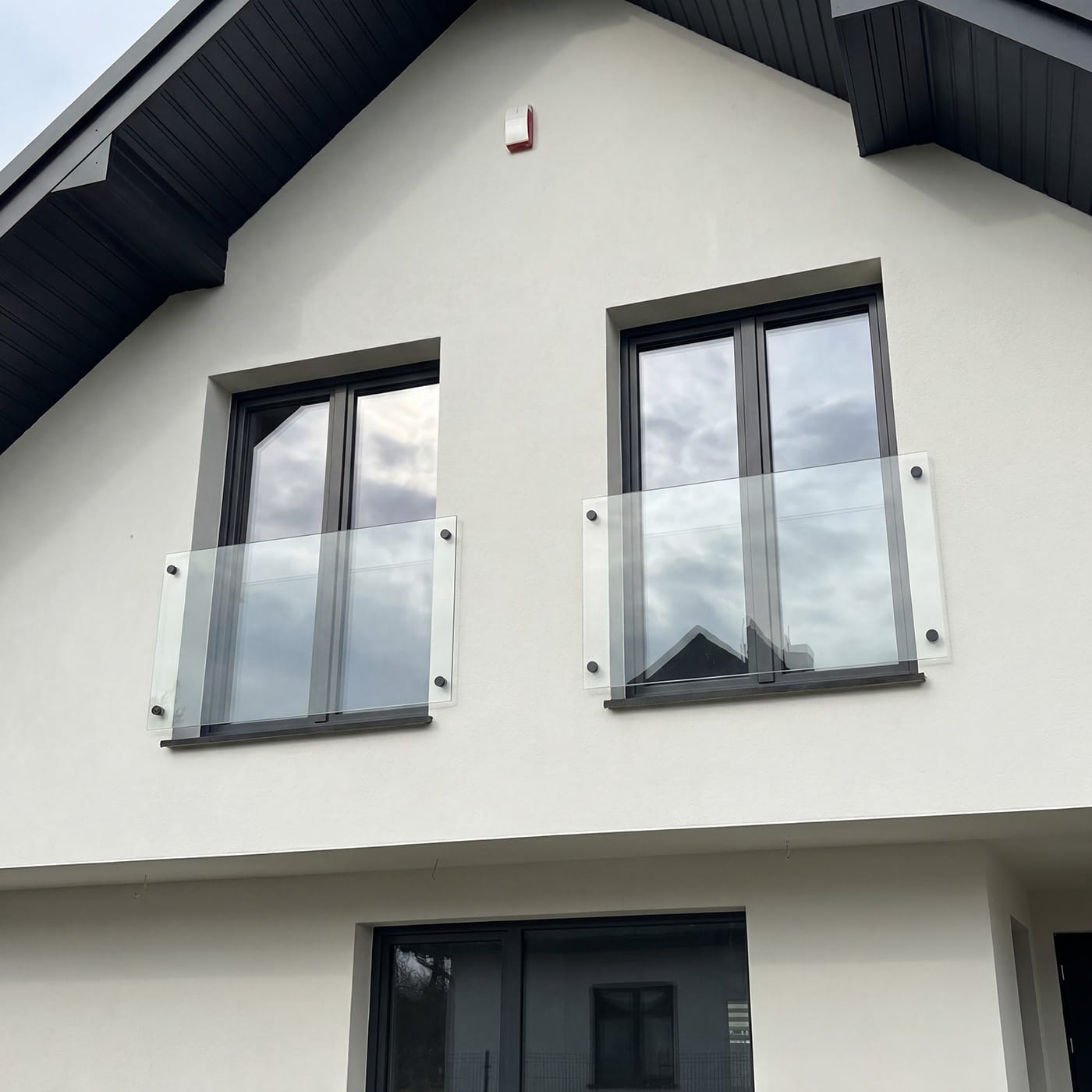 poręcz schodowa lakierowana proszkowo loft, poręcz ścienna lakierowana-2