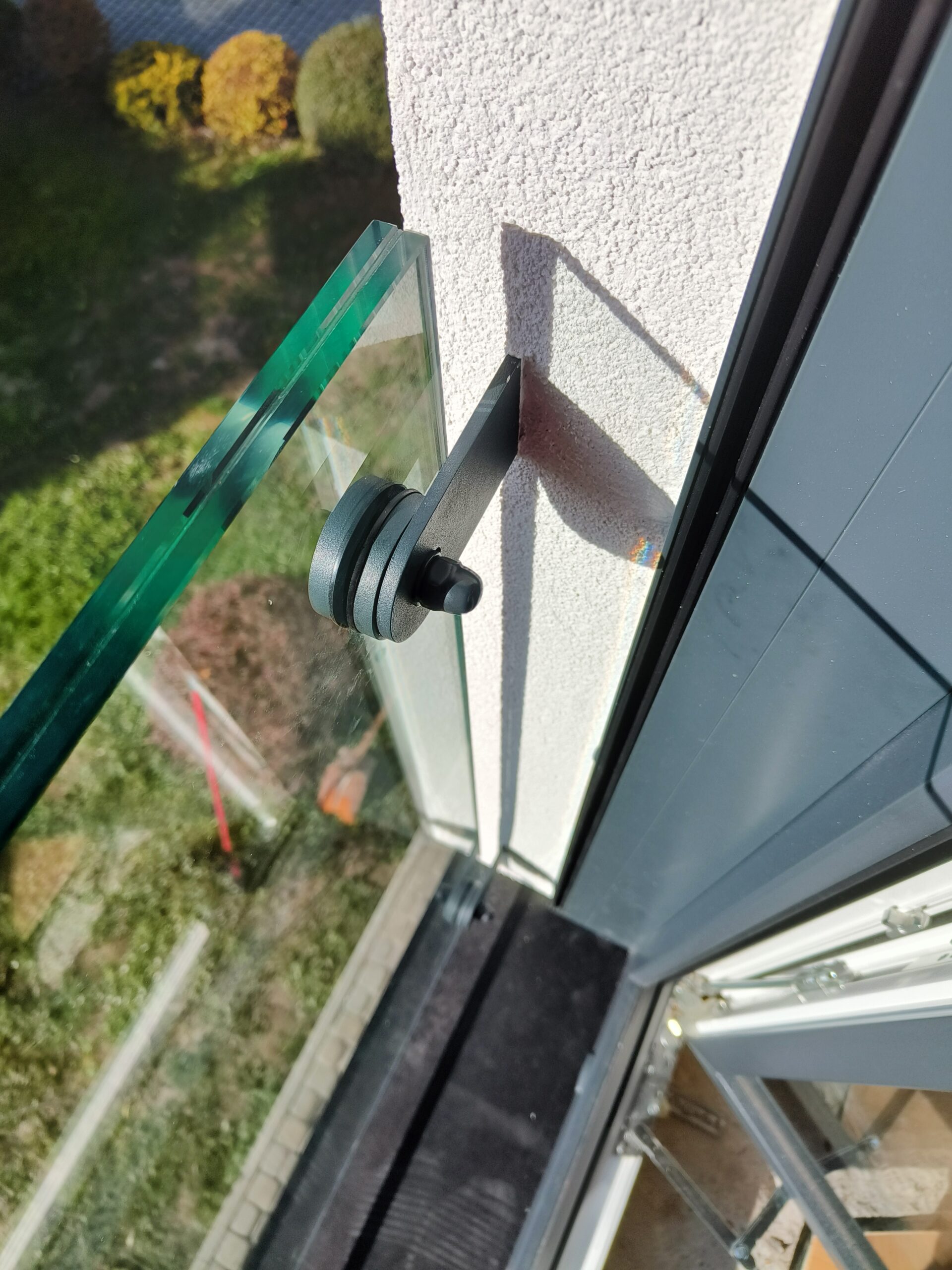 poręcz schodowa lakierowana proszkowo loft, poręcz ścienna lakierowana-2