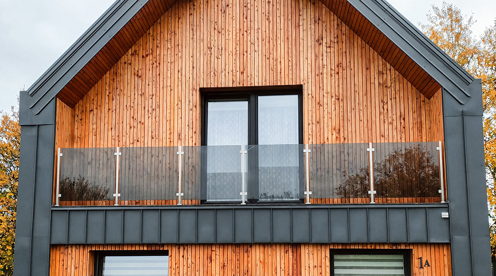 Balustrada szklana ze stali nierdzewnej