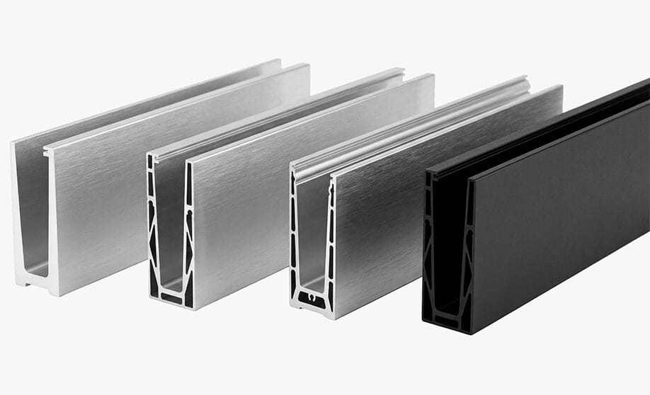 profile balustrady aluminiowe typu U montaz górny