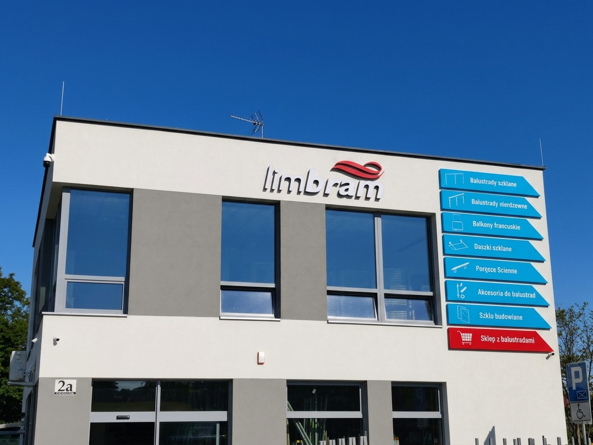 Limbram – producent balustrad szklanych, balustrad całoszklanych, balustrad systemowych, siedziba firmy w Limanowej